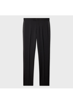 Paul Smith Tailored-Fit Black Wool-Mohair Evening Trousers