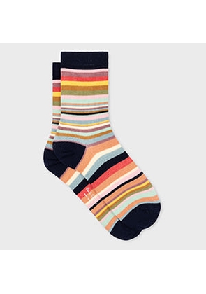 Paul Smith Women's 'Swirl Stripe' Socks Multicolour