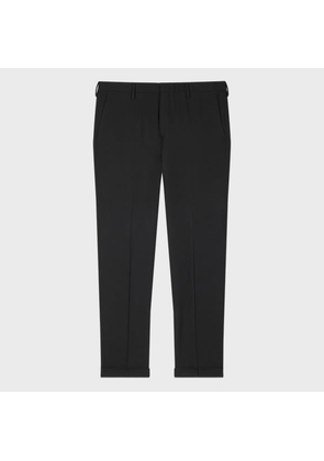 Paul Smith Slim-Fit Black Two-Ply Merino Wool Trousers