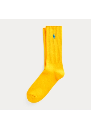 Signature Pony Cotton-Blend Crew Socks