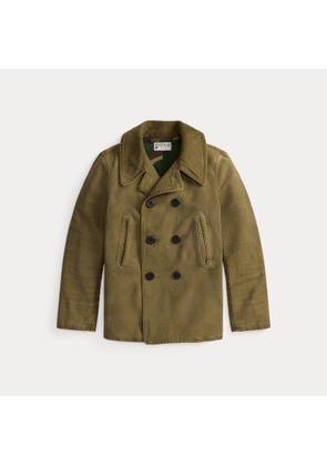 Textured Cotton Peacoat