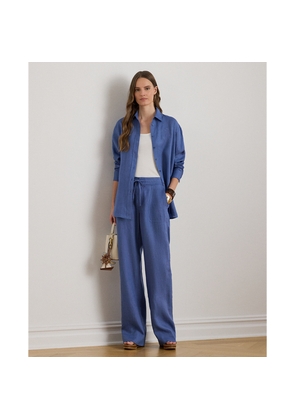Petite - Linen Wide-Leg Trouser