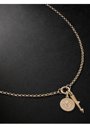 Foundrae - Strength and Arrow Medium Belcher 18-Karat Gold Diamond Necklace - Men - Gold