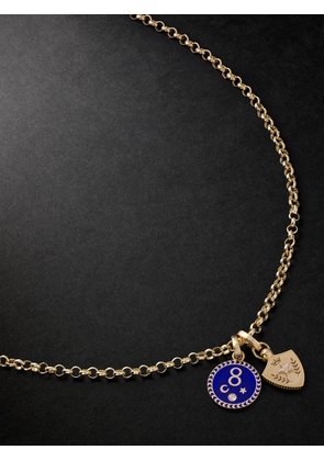 Foundrae - Karma Per Aspera ad Astra medium 18-Karat Gold, Enamel and Diamond Necklace - Men - Gold