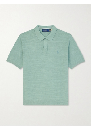 Polo Ralph Lauren - Logo-Embroidered Cotton and Linen-Blend Polo Shirt - Men - Green - XS