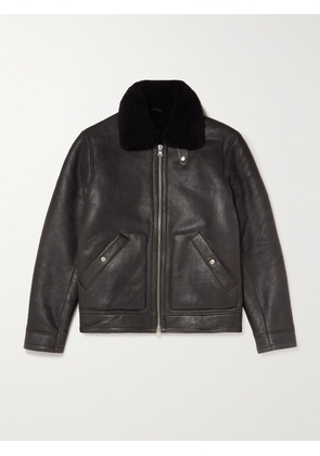 NN07 - Atkinson 8173 Shearling Bomber Jacket - Men - Black - S