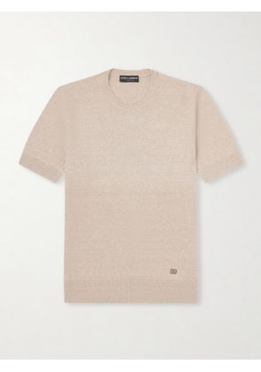 Dolce&Gabbana - Linen-Blend T-Shirt - Men - Neutrals - IT 46