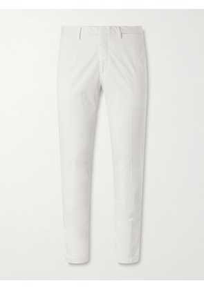 Boglioli - Tapered Cotton-Blend Trousers - Men - Neutrals - IT 46