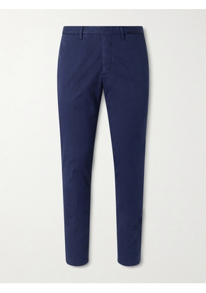 Boglioli - Tapered Cotton-Blend Trousers - Men - Blue - IT 46