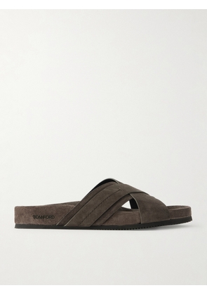 TOM FORD - Wicklow Suede Sandals - Men - Gray - EU 40