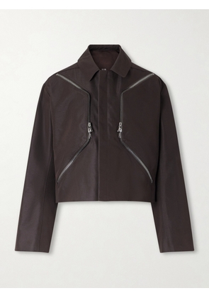 Rick Owens - Temple Heizer Mac Oversized Cotton-Blend Satin Jacket - Men - Gray - IT 46