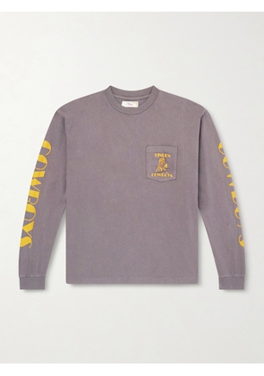 Cherry Los Angeles - Cowboys Printed Cotton-Jersey T-Shirt - Men - Gray - XS