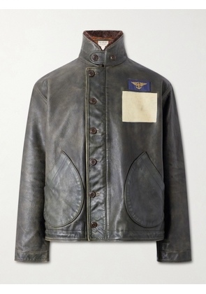 RRL - Leather Jacket - Men - Green - S