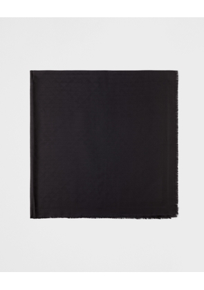 Symbole silk and wool jacquard shawl