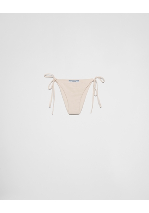 Jersey bikini bottom with rhinestones