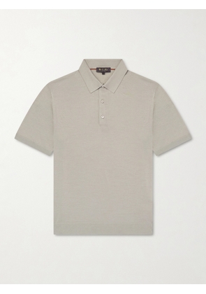 Loro Piana - Slim-Fit Wool, Silk and Cashmere-Blend Polo Shirt - Men - Green - IT 48