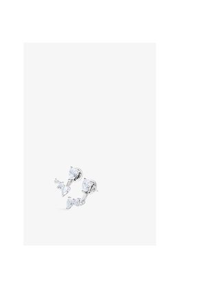 Womens Carat London Navis Sterling-Silver and Crystal Stud Earrings