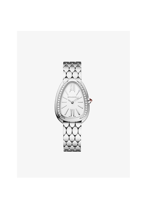 Bvlgari 103361 Serpenti Seduttori Stainless Steel and Diamond Quartz Watch