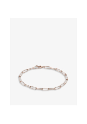 Womens Monica Vinader Alta Textured 18ct Rose Gold-Plated Vermeil Sterling Silver Bracelet