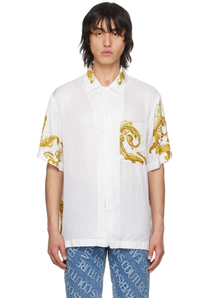 Versace Jeans Couture White Watercolor Couture Shirt