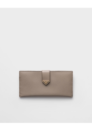 Large Saffiano and leather wallet