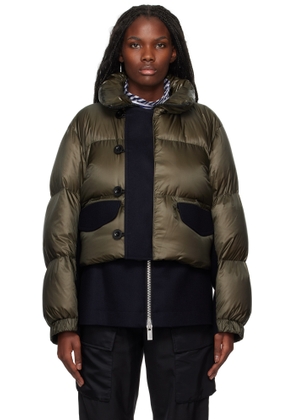 sacai Khaki Puffer Down Jacket