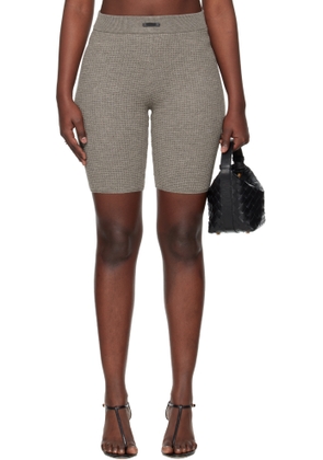 Fear of God ESSENTIALS Brown Holiday Waffle Biker Shorts