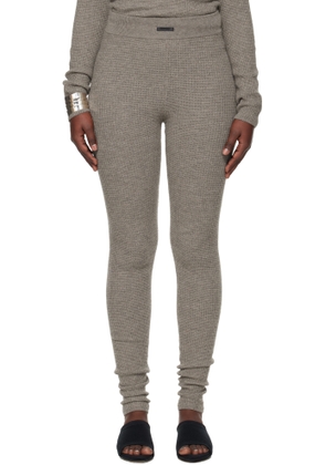 Fear of God ESSENTIALS Brown Holiday Waffle Leggings