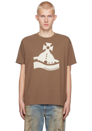 Vivienne Westwood Brown Sunken Orb Classic T-shirt