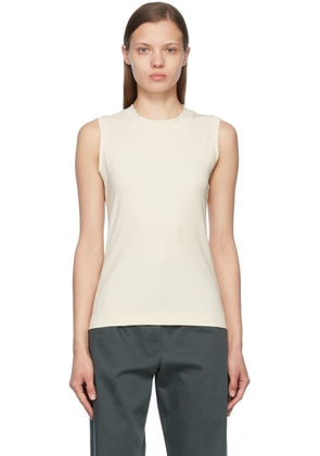 CAES Off-White Cotton Tank Top