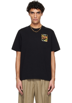 Casablanca Black Heat Map Logo Short Sleeve T‐shirt