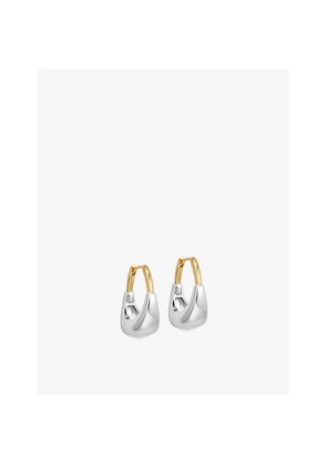 Womens Astley Clarke Aurora U-Hoop Sterling-Silver and 18ct Yellow Gold Vermeil Hoop Earrings