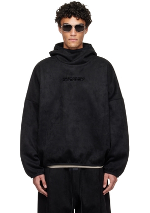 Fear of God ESSENTIALS Black Holiday Faux-Suede Fleece Modern Hoodie