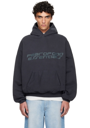 Fear of God ESSENTIALS Black Holiday Heavy Fleece 90s Hoodie