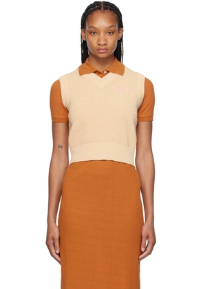 Maison Kitsuné Yellow Handwriting Vest