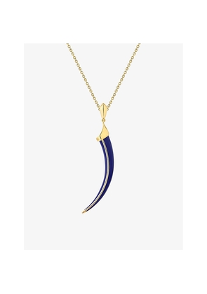 Womens Shaun Leane Sabre Solis 18ct Yellow Gold-Plated Vermeil Sterling-Silver and Enamel Pendant Necklace