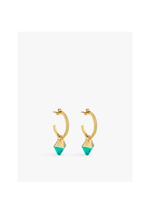 Womens La Maison Couture The Rock Hound Hotrocks Alchemy 18ct Yellow Gold Vermeil Plated Sterling-Silver Hoop Earrings