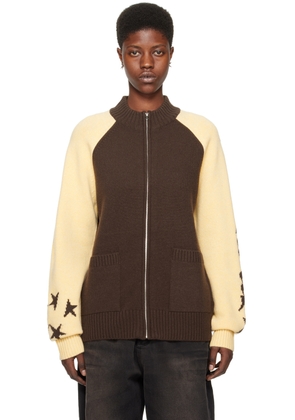 We11done Brown & Yellow Zip Jacket
