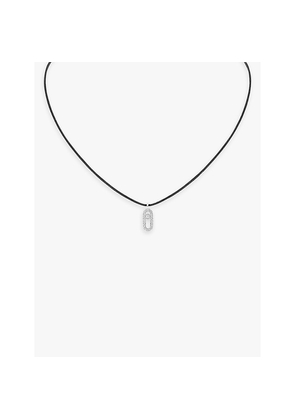 Messika Cares 18ct White-Gold and 0.09ct Diamond Pendant Cord Necklace