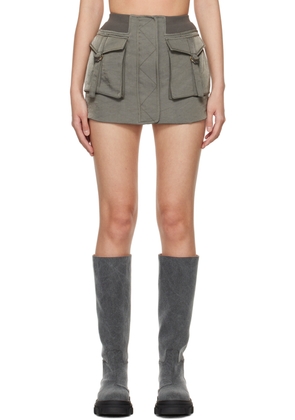 Dion Lee Khaki Aviator Miniskirt