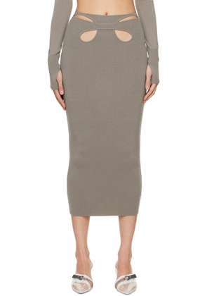Dion Lee Gray Mobius Loop Midi Skirt