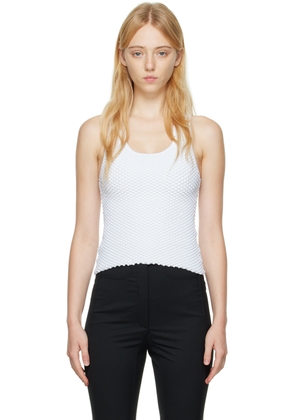 BEVZA White Fish Scales Tank Top