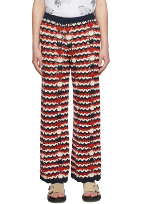 Soulland Navy Stripe Muse Trousers