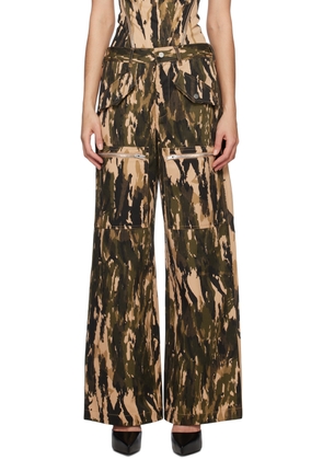 Dion Lee Beige Slouchy Pocket Trousers