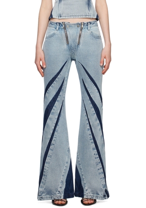 Dion Lee Blue Darted Jeans
