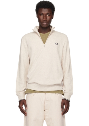 Fred Perry Off-White Half Zip Track Jacket