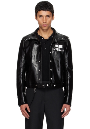 Courrèges Black Reedition Vinyl Jacket