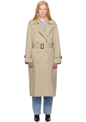 TOTEME Khaki Crisp Summer Trench Coat