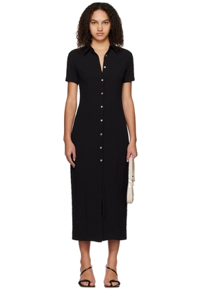 THIRD FORM Black Button Midi Dress