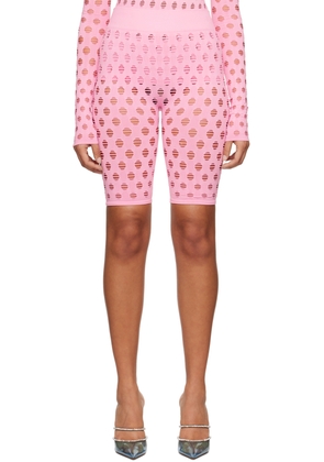 Maisie Wilen Pink Perforated Shorts